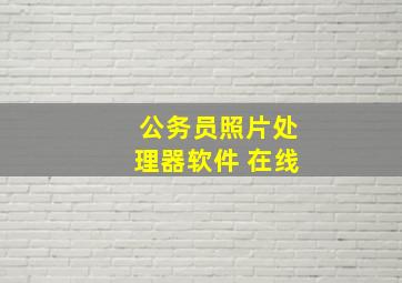 公务员照片处理器软件 在线